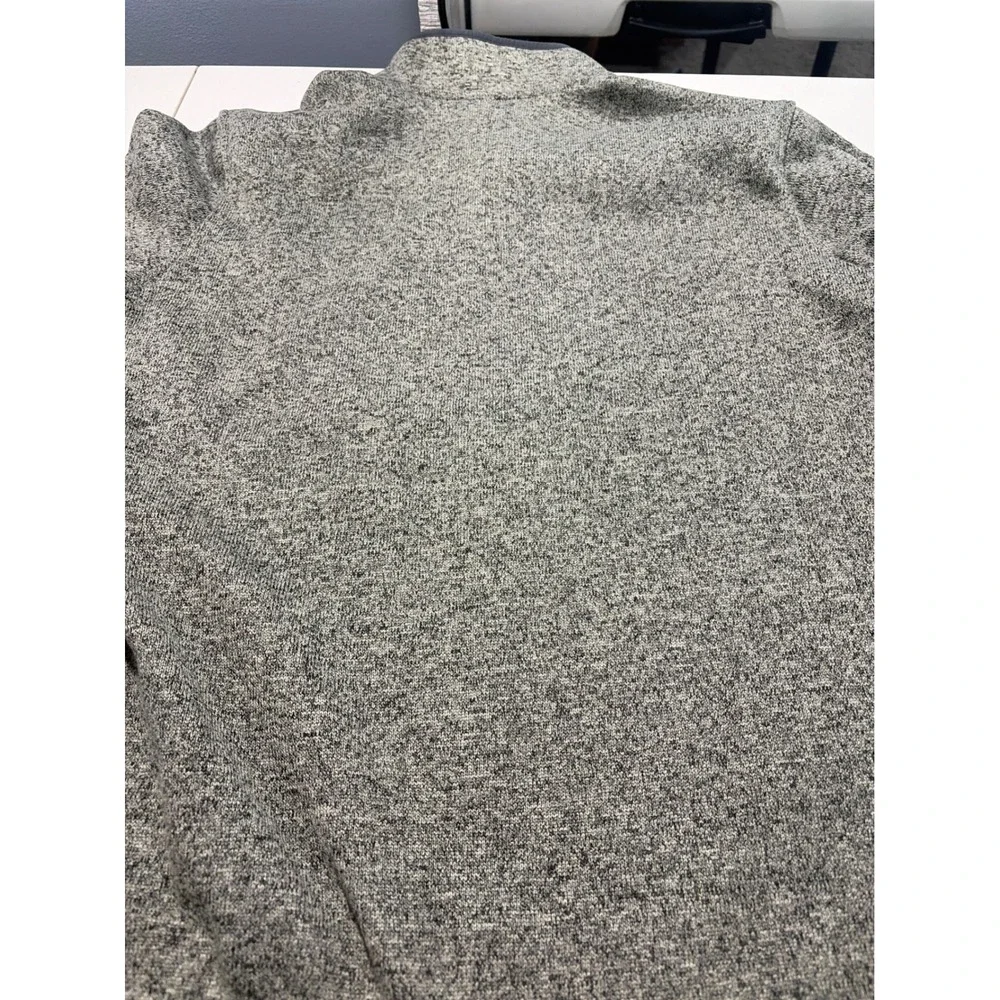 Eddie Bauer Mens Radiator Fleece Snap Mock Pullover Gray Marl XL 1326578